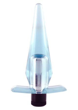 Kompaktowy wibrujący korek analny transparentny 11 cm Seven Creations