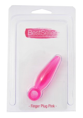Korek analny palcowy Jammy Jelly Toyz4lovers różowy