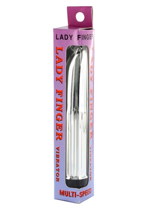 Wibrator Ladyfinger Mini srebrny 14 cm