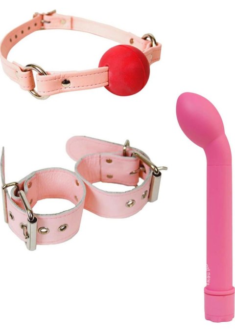 Zestaw Belladonna's Tie Me z wibratorem różowy ABS