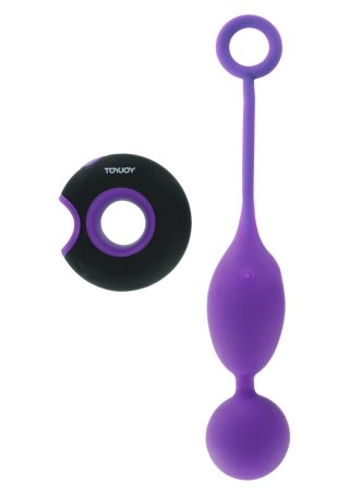 Jajko wibrujące ToyJoy Embrace II fioletowe z pilotem 10 cm