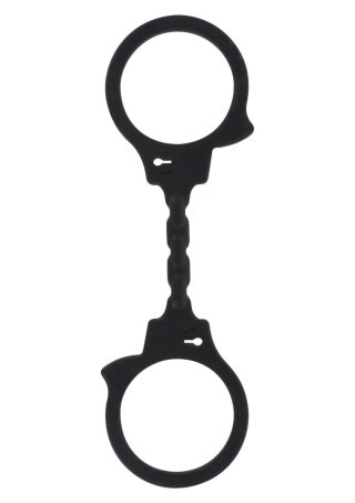 Kajdanki silikonowe elastyczne ToyJoy czarne 25 cm