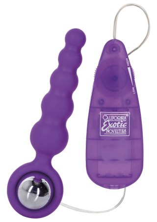 Korek analny wibrujący silikonowy Booty Call Booty Shaker fioletowy 10 cm