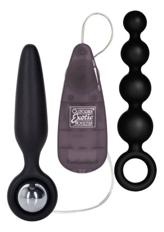 Korek analny wibrujący silikonowy Calexotics czarny 9,5 cm