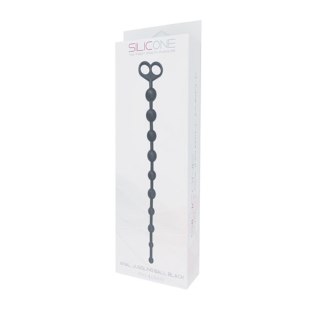 Korek analny z kulkami silikonowy Toyz4lovers czarny 33 cm