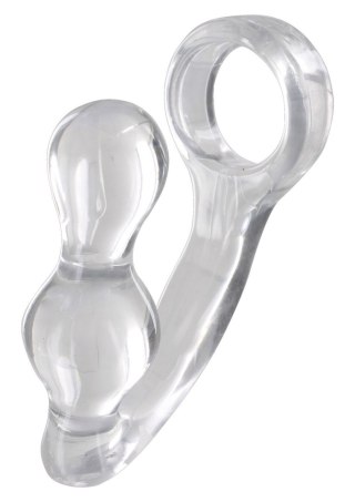 Korek analny z pierścieniem ToyJoy transparentny 11,5 cm