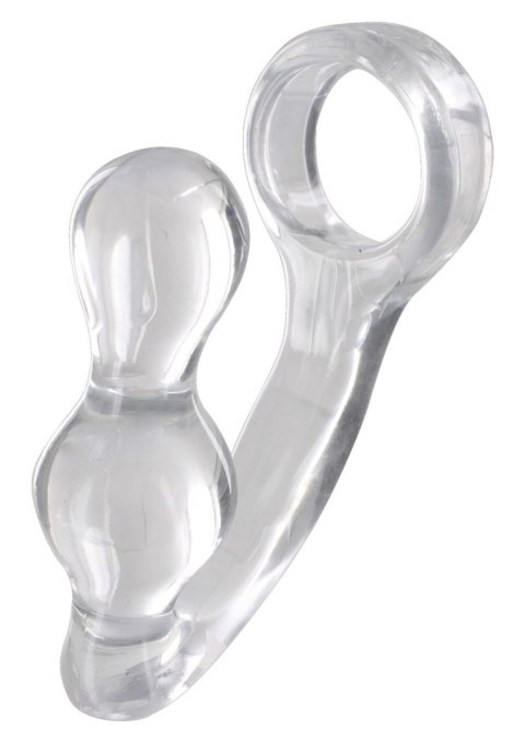 Korek analny z pierścieniem ToyJoy transparentny 11,5 cm