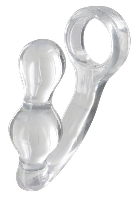 Korek analny z pierścieniem ToyJoy transparentny 11,5 cm