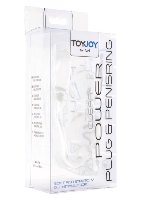 Korek analny z pierścieniem ToyJoy transparentny 11,5 cm