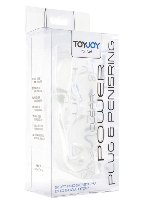 Korek analny z pierścieniem ToyJoy transparentny 11,5 cm