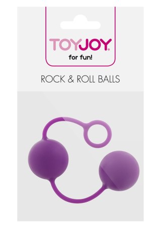 Kulki gejszy silikonowe Rock Roll Balls fioletowe ToyJoy