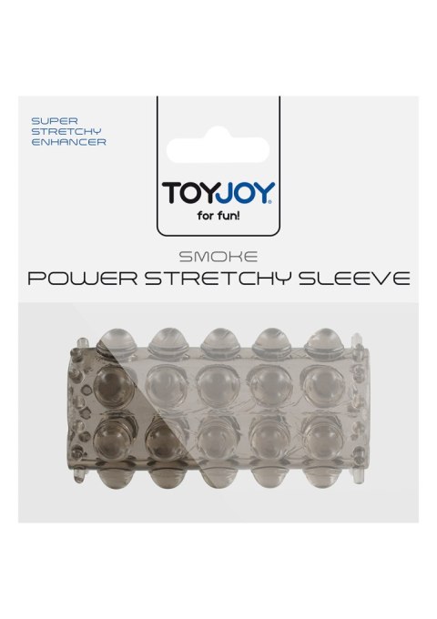Nakładka na penisa ToyJoy Power Stretchy Sleeve szara 6.5 cm