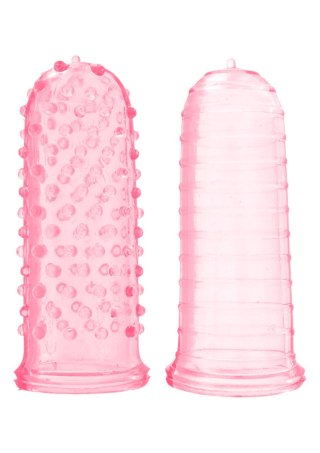 Nakładki na palce ToyJoy TPR różowe 7 cm