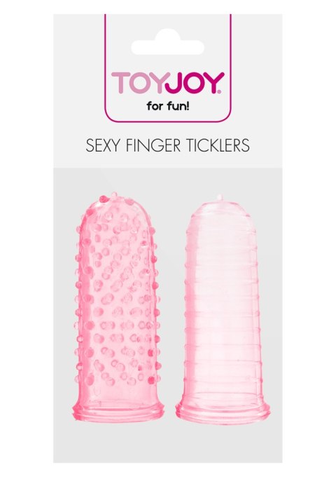 Nakładki na palce ToyJoy TPR różowe 7 cm