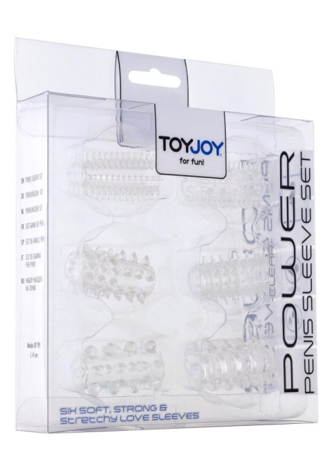 Zestaw nakładek na penisa Power Transparent ToyJoy