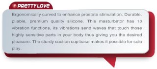 Masażer prostaty wibrujący Pretty Love silikonowy 12 cm 10 funkcji
