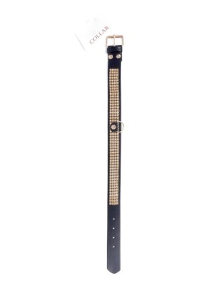 Obroża z kryształkami Fetish B Series złota 3 cm