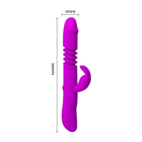 Wibrator króliczek Pretty Love Ward silikonowy z rotacją USB 27 cm