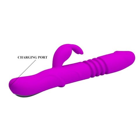 Wibrator króliczek Pretty Love Ward silikonowy z rotacją USB 27 cm