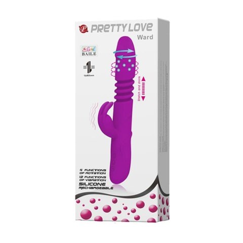 Wibrator króliczek Pretty Love Ward silikonowy z rotacją USB 27 cm