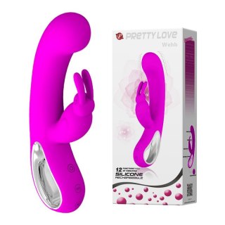 Wibrator króliczek silikonowy Pretty Love Webb różowy USB 21 cm