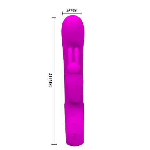Wibrator króliczek silikonowy Pretty Love Webb różowy USB 21 cm