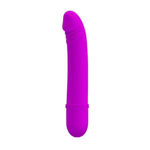 Wibrator mini silikonowy Pretty Love purpurowy 12 cm 10 funkcji
