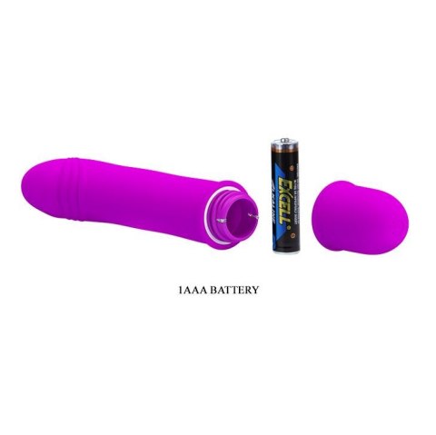 Wibrator mini silikonowy Pretty Love purpurowy 12 cm 10 funkcji