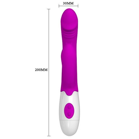 Wibrator punktu G Pretty Love Andre ze stymulatorem fioletowy 20 cm