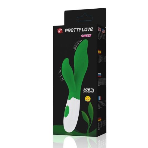 Wibrator punktu G Pretty Love Owen zielony silikonowy 20,5 cm 30 trybów