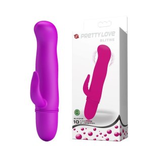 Wibrator silikonowy z wyrostkiem łechtaczkowym Pretty Love Blithe 11 cm