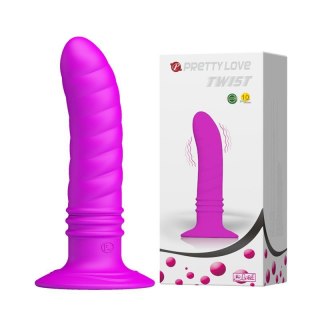 Wibrujący korek analny Pretty Love Twist z przyssawką 10 trybów