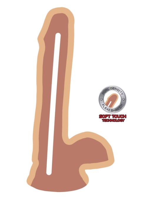 Dildo dual density ToyJoy jasny odcień skóry 17 cm