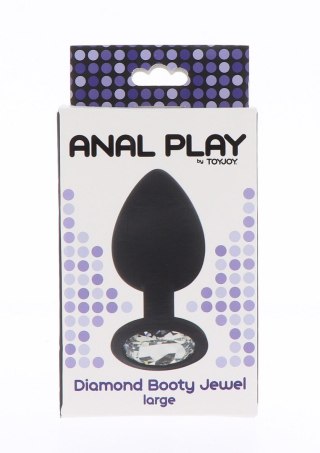 Korek analny Diamond Booty Jewel ToyJoy czarny 9 cm