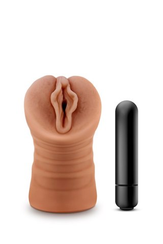 Masturbator z wibracją M for Men Sofia Mocha TPE na baterie AAA
