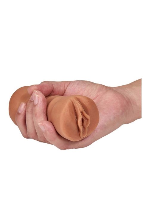 Masturbator z wibracją M for Men Sofia Mocha TPE na baterie AAA