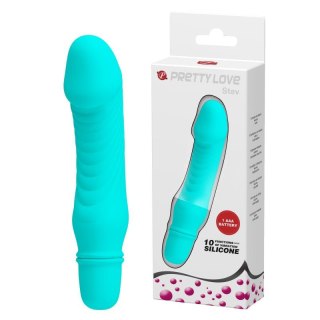 Mini wibrator silikonowy Pretty Love Stev niebieski 10 funkcji