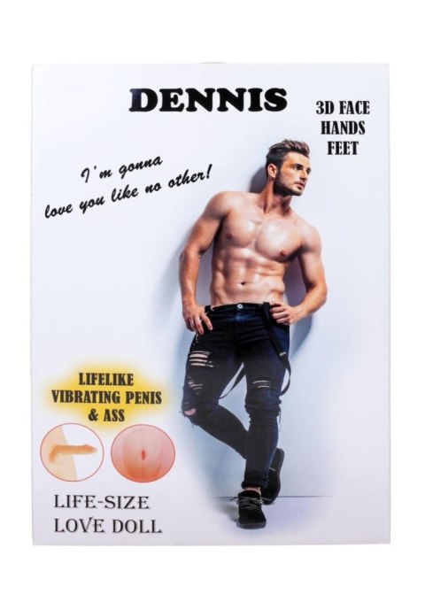 Nadmuchiwana lalka męska Dennis 3D wibrująca