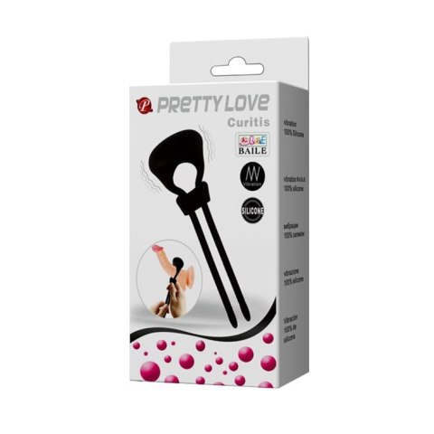 Pierścień erekcyjny wibrujący regulowany z wypustką Pretty Love Curitis