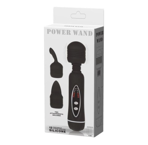 Różdżka masażowa Baile Power Wand 12 funkcji czarna silikonowa