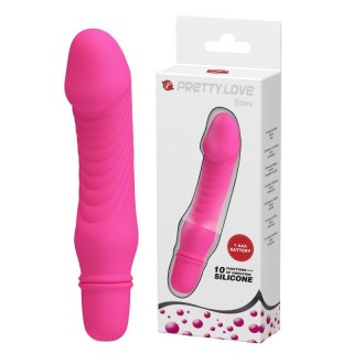 Wibrator mini silikonowy Pretty Love Stev lilowy 10 funkcji