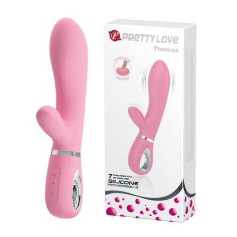 Wibrator punktu G króliczek silikonowy Pretty Love Thomas różowy USB