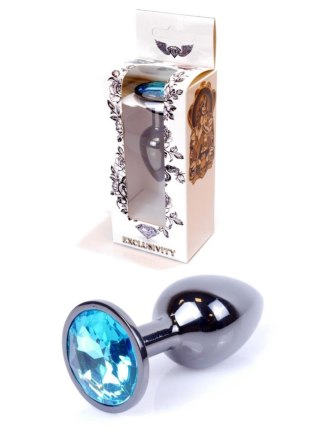 Biżuteria analna stalowa z diamentem niebieskim 7 cm B Series HeavyFun