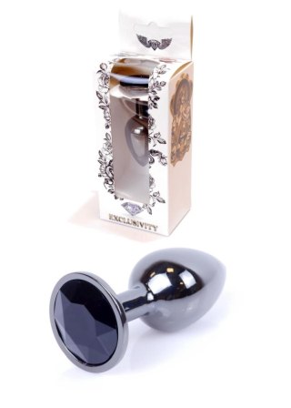 Biżuteria analna ze stali nierdzewnej z diamencikiem srebrna 7 cm