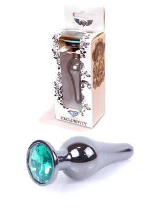 Biżuteria analna ze stali nierdzewnej zielony diament 9.5 cm