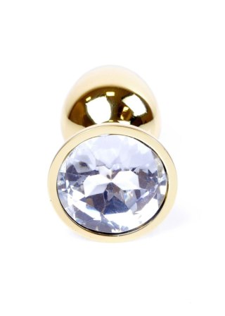 Biżuteria analna złota z diamentem HeavyFun 7 cm