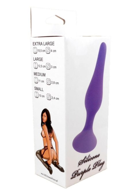 Korek analny silikonowy BOSS fioletowy 15,5 cm