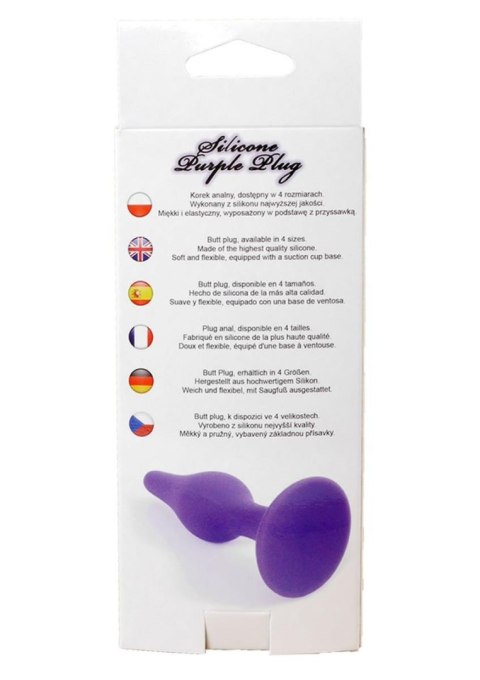 Korek analny silikonowy BOSS fioletowy 15,5 cm