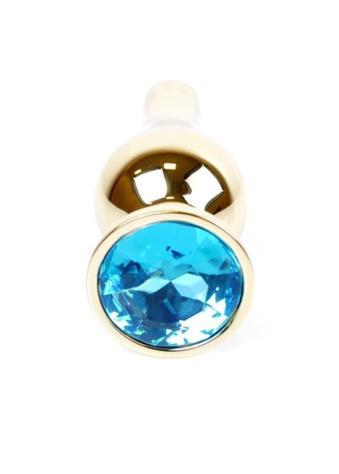 Złoty Plug Biżuteryjny Light Blue
