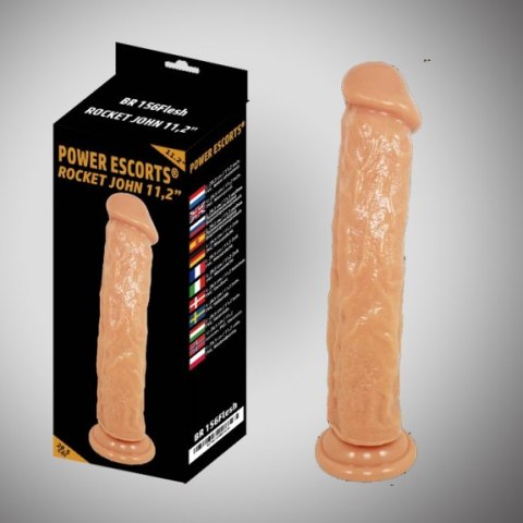 Dildo rotacyjne Rocket John flesh 28 5 cm